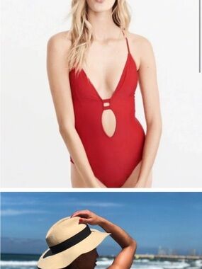 Abercrombie & Fitch Red Swimsuit XL